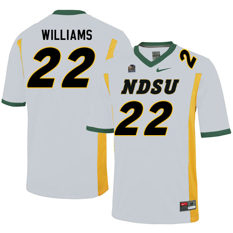 Men #22 TaMerik Williams North Dakota State Bison College Football Jerseys Sale-White - Click Image to Close